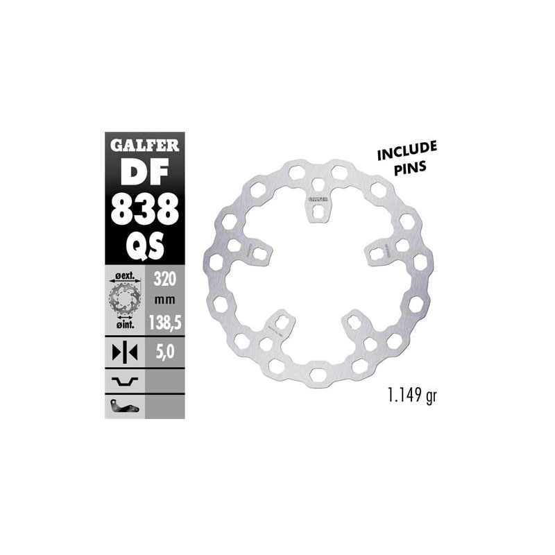 disco freno moto fijo galfer qubic 320x5mm df838qs