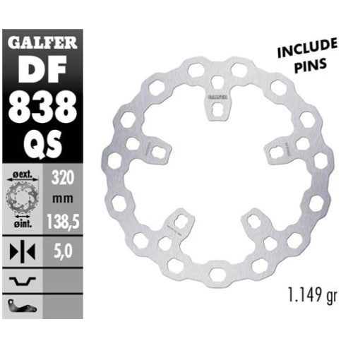 disco freno moto fijo galfer qubic 320x5mm df838qs
