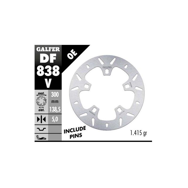 disco freno moto galfer redondo 300x5mm df838v
