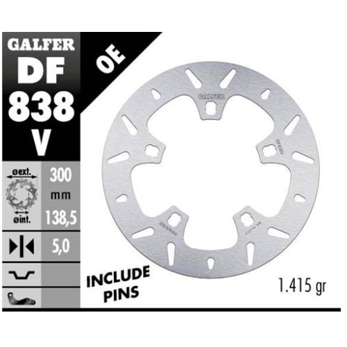 disco freno moto galfer redondo 300x5mm df838v