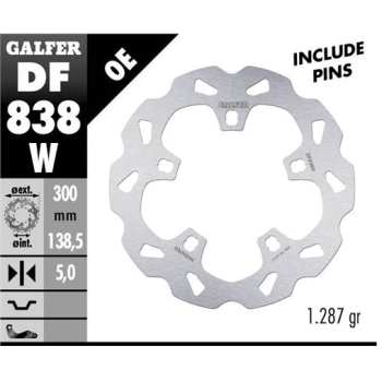 disco freno moto galfer wave fijo 300x5mm df838w