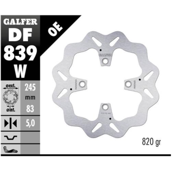 disco freno moto galfer wave fijo 245x5mm df839w