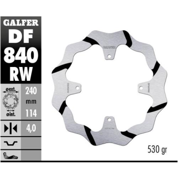 disco freno trasero galfer df840rw wave ranurado 240x4 mm tm en mx smr smx 4 tornillos o12