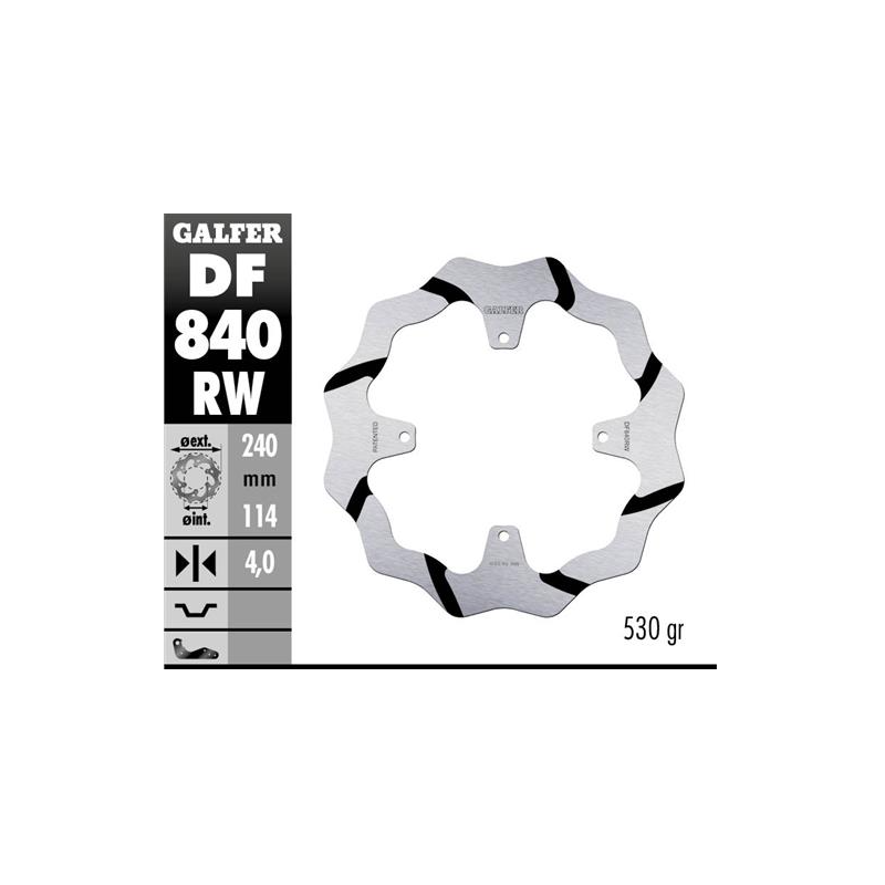 disco freno trasero galfer df840rw wave ranurado 240x4 mm tm en mx smr smx 4 tornillos o12