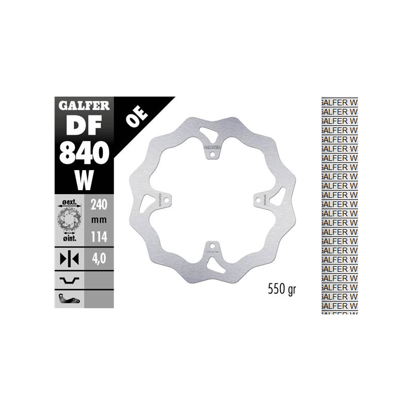disco freno moto galfer wave fijo 240x4mm df840w