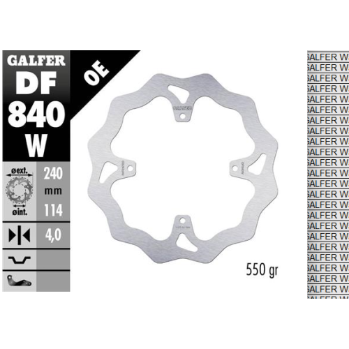 disco freno moto galfer wave fijo 240x4mm df840w