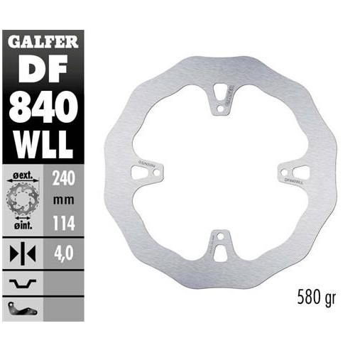 disco freno moto galder wave fijo solido df840wll