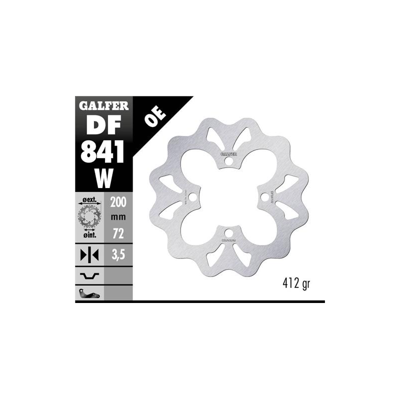 disco freno moto galfer wave fijo 200x3 5mm df841w
