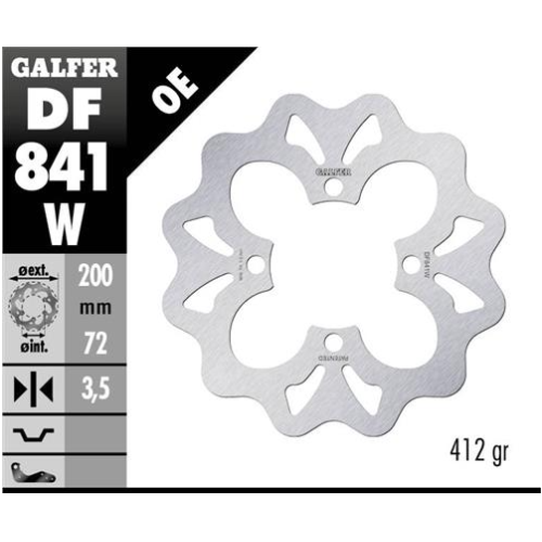 disco freno moto galfer wave fijo 200x3 5mm df841w