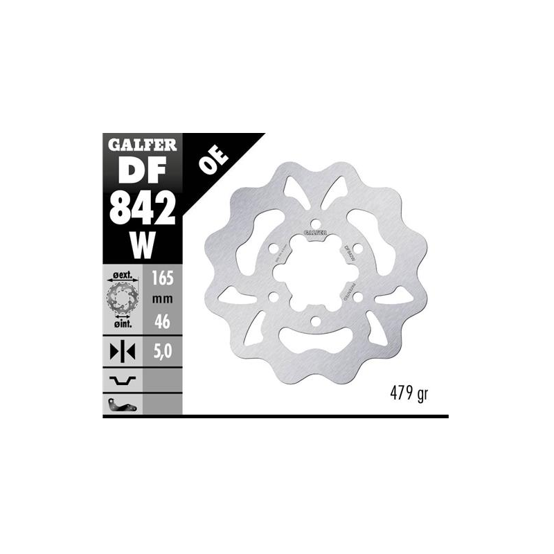 disco freno moto galfer wave fijo 165x5mm df842w