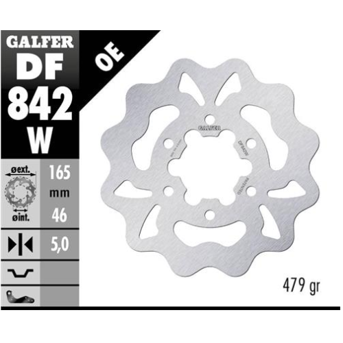 disco freno moto galfer wave fijo 165x5mm df842w