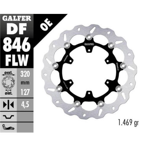 disco freno moto galfer wave flotante 320x4 5mm df