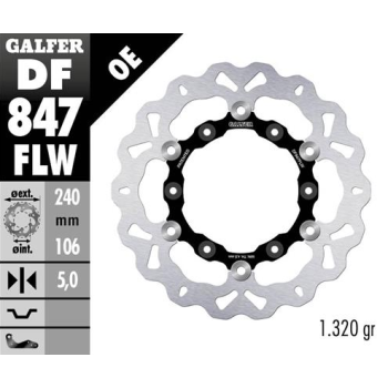 disco freno moto galfer wave flotante 240x5mm df84