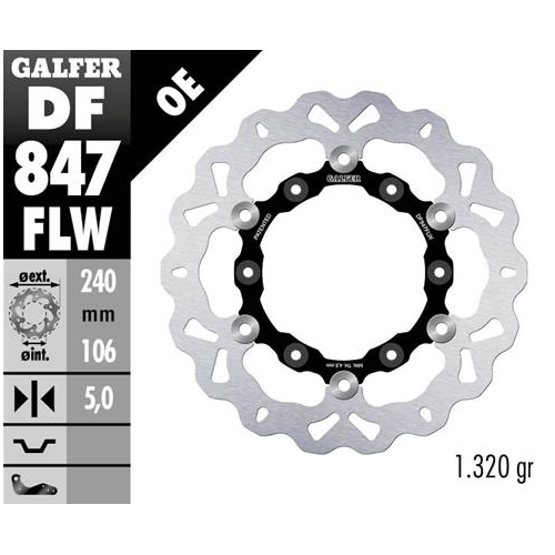 disco freno moto galfer wave flotante 240x5mm df84