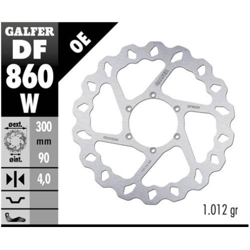 disco freno moto galfer wave fijo 300x4mm df860w