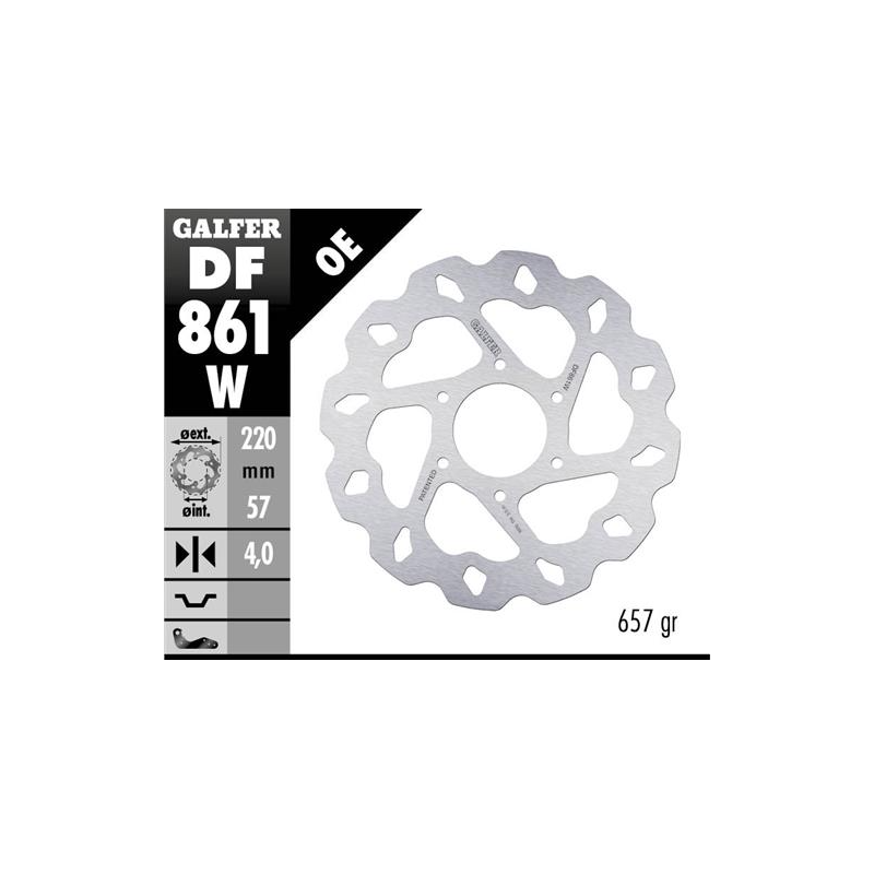 disco freno moto galfer wave fijo 220x4mm df861w