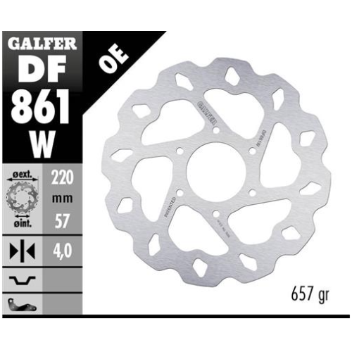 disco freno moto galfer wave fijo 220x4mm df861w