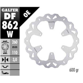 disco freno moto galfer wave fijo 260x3mm df862w