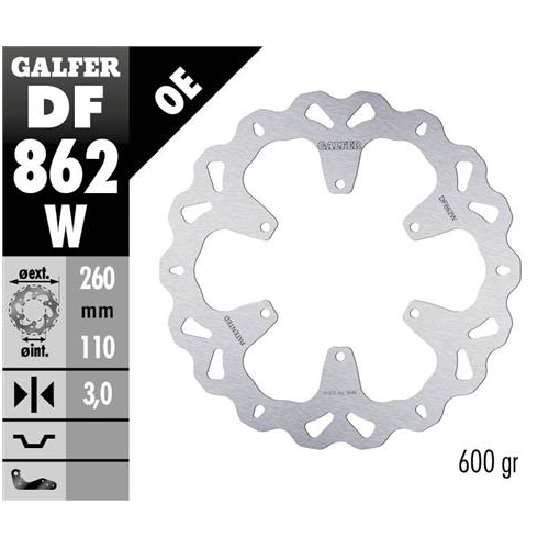 disco freno moto galfer wave fijo 260x3mm df862w