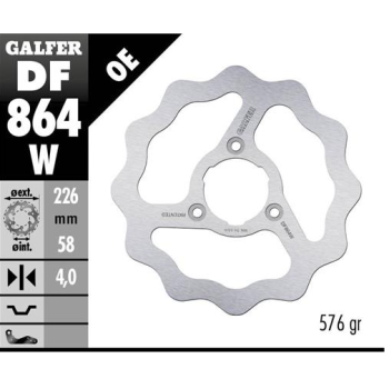 disco freno moto galfer wave fijo 226x4mm df864w