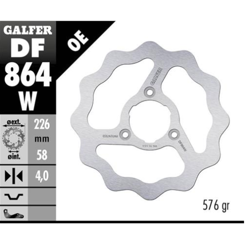 disco freno moto galfer wave fijo 226x4mm df864w