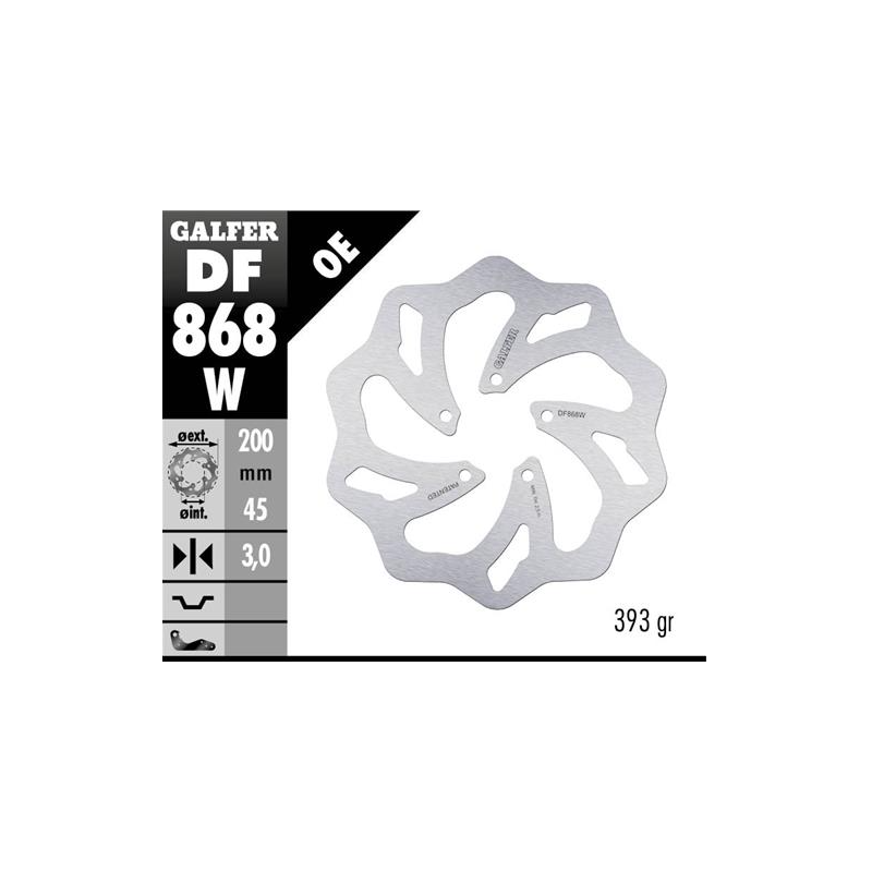 disco freno moto galfer wave fijo 200x3mm df868w