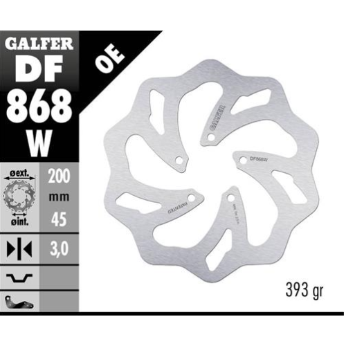 disco freno moto galfer wave fijo 200x3mm df868w
