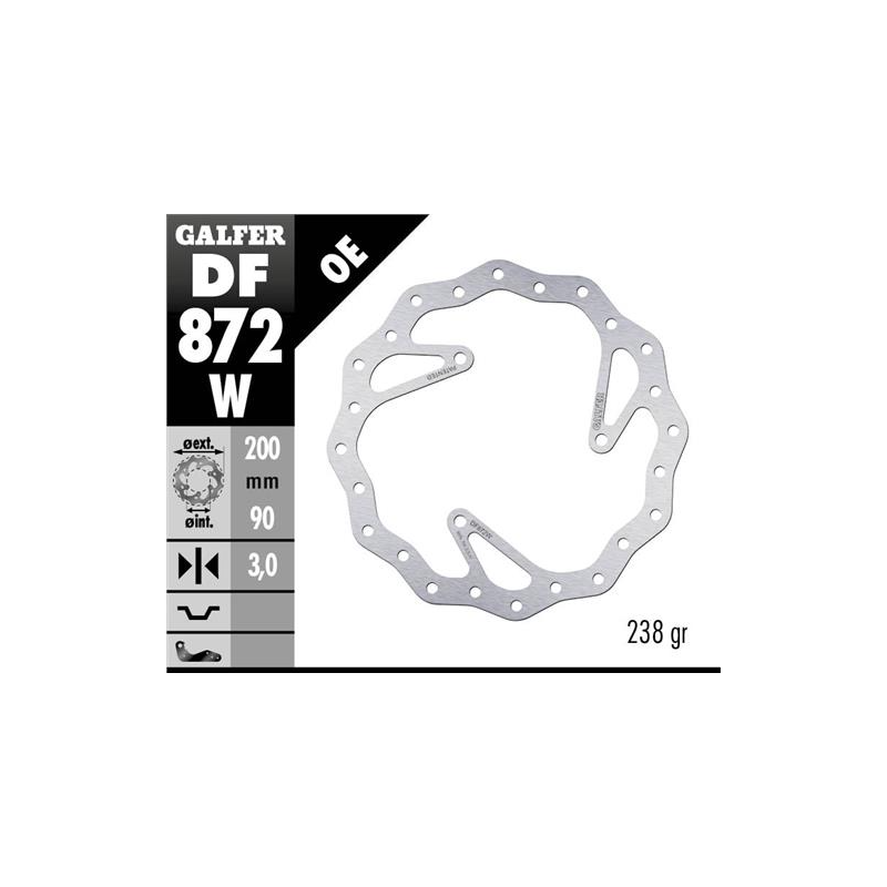 disco freno moto galfer wave fijo 200x3mm df872w