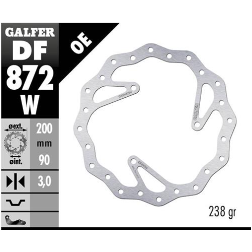 disco freno moto galfer wave fijo 200x3mm df872w