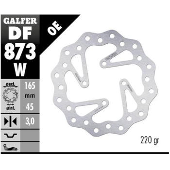 disco freno moto galfer wave fijo 165x3mm df873w