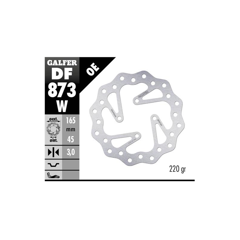disco freno moto galfer wave fijo 165x3mm df873w