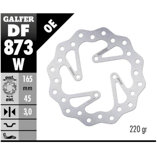disco freno moto galfer wave fijo 165x3mm df873w
