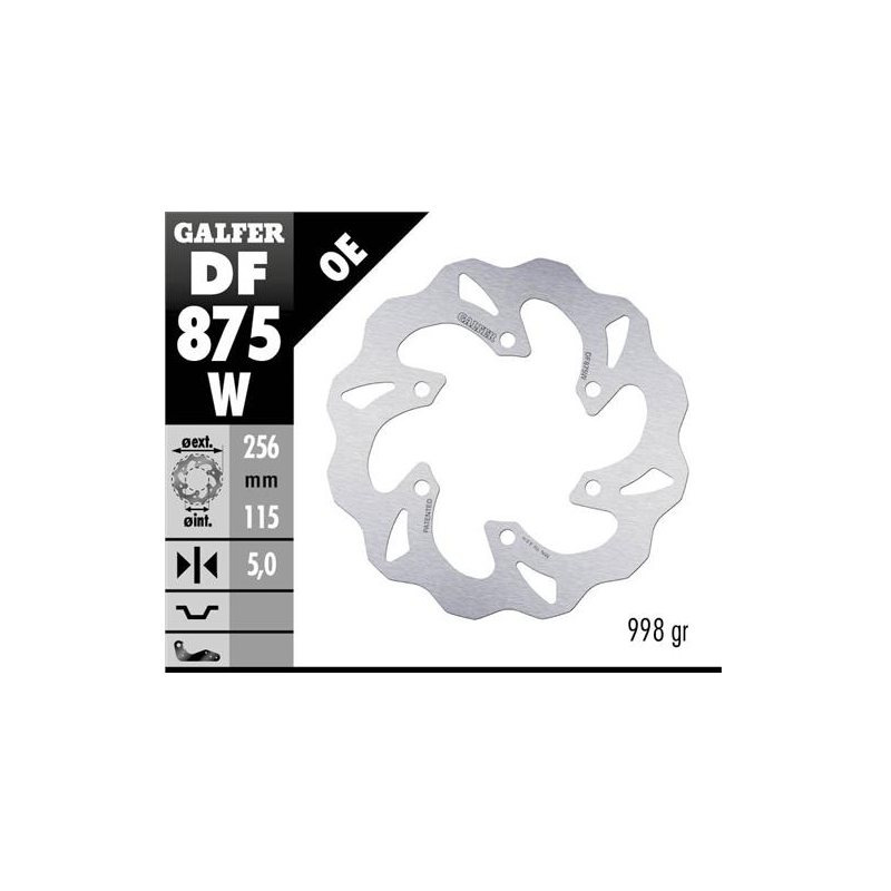 disco freno moto galfer wave fijo 256x5mm df875w