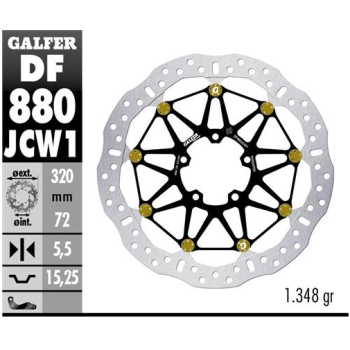 disco freno moto galfer wave flotante df880jcw1g03