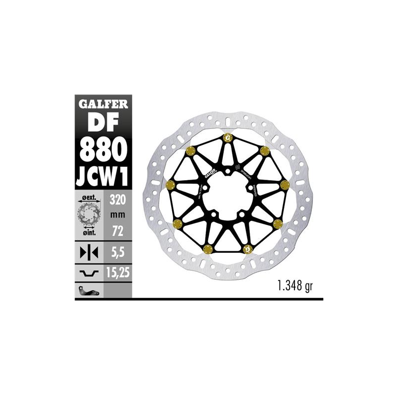 disco freno moto galfer wave flotante df880jcw1g03