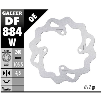 disco freno moto galfer wave fijo 239x4 5mm df884w