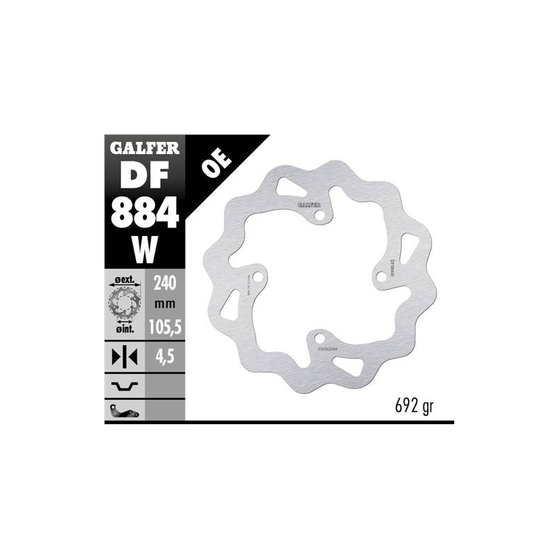 disco freno moto galfer wave fijo 239x4 5mm df884w