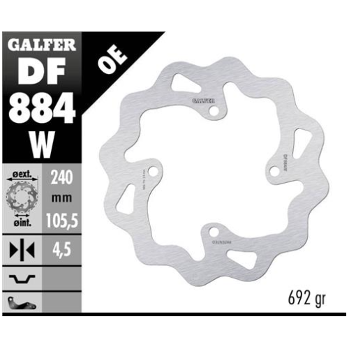 disco freno moto galfer wave fijo 239x4 5mm df884w