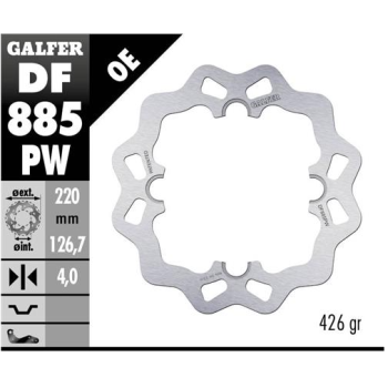 disco freno moto galfer wave fijo 220x4mm df885pw