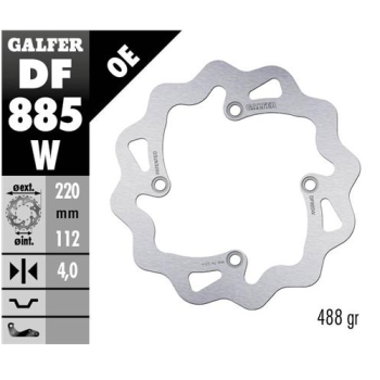 disco freno moto galfer wave fijo 220x4mm df885w