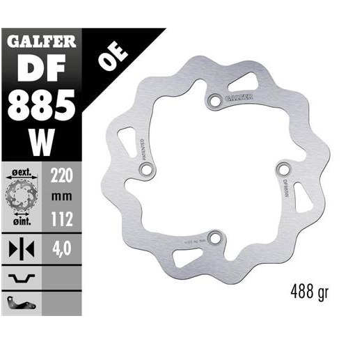 disco freno moto galfer wave fijo 220x4mm df885w