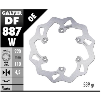 disco freno moto galfer wave fijo 220x4 5mm df887w