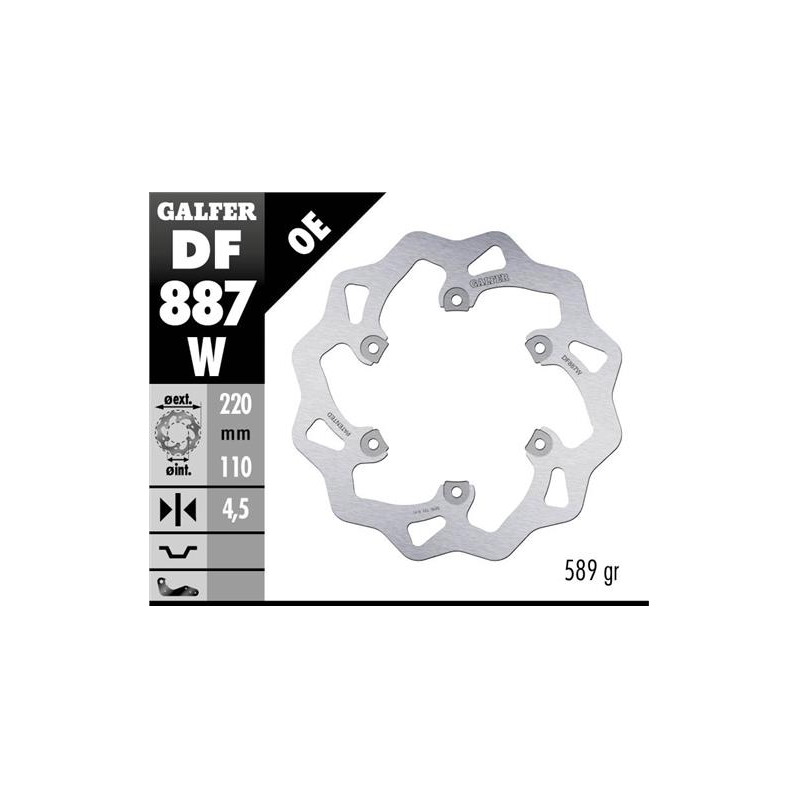 disco freno moto galfer wave fijo 220x4 5mm df887w