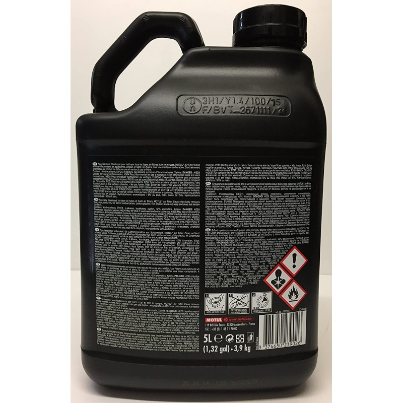 limpiador de filtros motul a1 air filter clean 5l 102985