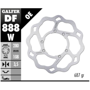 disco freno moto galfer wave fijo 280x3 5mm df888w