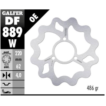 disco freno moto galfer wave fijo 220x4mm df889w