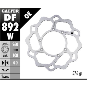 disco freno moto galfer wave fijo 260x4mm df892w