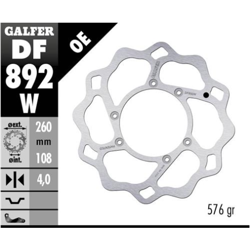 disco freno moto galfer wave fijo 260x4mm df892w