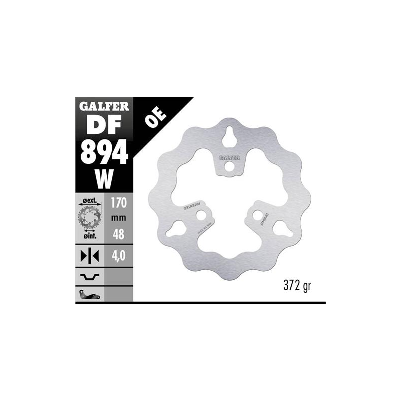 disco freno moto galfer wave fijo 170x4mm df894w