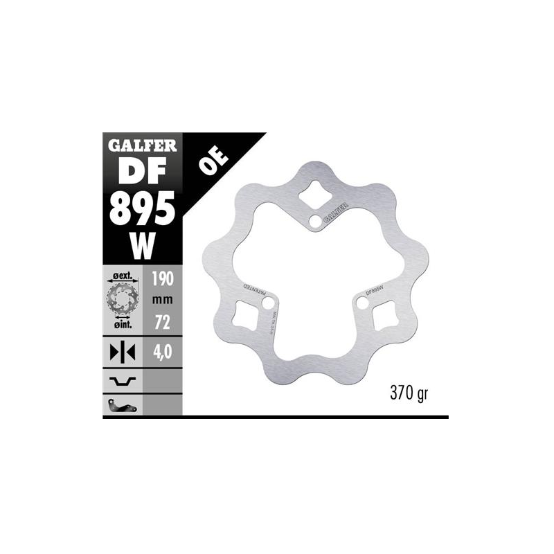 disco freno moto galfer wave fijo 190x4mm df895w